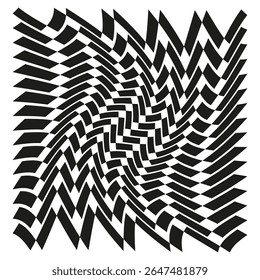 Ícone de padrão em ziguezague. Símbolo de onda angular. Ilustração em linha preta. Design vetorial em negrito.