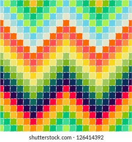 Zigzag pattern - painting oil