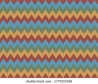 Zigzag pattern seamless. Zig zag background color. Vector abstract design.
