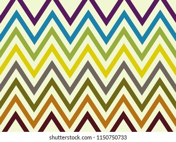 Zigzag pattern. Trendy simple image, illustration. Creative, rich, luxury gradient style. Print cloth, clothes, dress, label, banner, cover, card, website, web, wrapper. Summer, spring, fall, autumn
