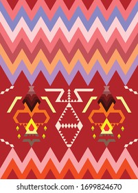 Zig-zag pattern. Triangle mask ornamental. EPS 10 format. 
