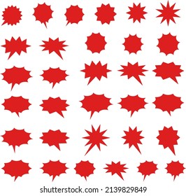 Zigzag pop bomb set illustration