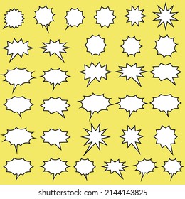 Zigzag pop bomb set illustration