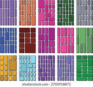 Zigzag Postage Bento Grid Concept Art for Eye Pleasing Graphic Projects