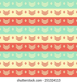 Zigzag and rhombs abstract bright line seamless pattern background (saved in swatches panel)