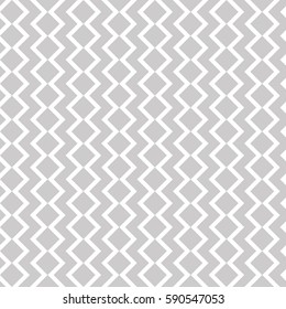 Zigzag rhombus lines seamless pattern light grey and white for textile and home decoration. Perfect for web industry and high technologies. Vector illustration.