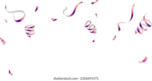 zigzag ribbon ornate confetti vector illustration fly vector illustration