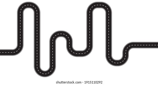 Zigzag road. Success concept. Vector illustration graphic design. Stock image. EPS 10.