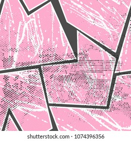 Zigzag seamless abstract pattern with grunge effect.