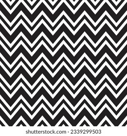 Zigzag seamless pattern, abstract black and white pattern background