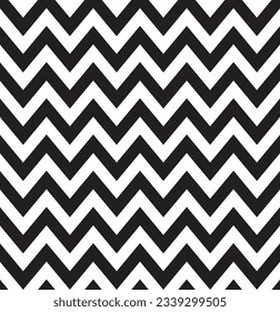 Zigzag seamless pattern, abstract black and white pattern background