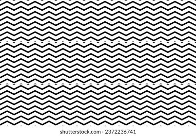 Zigzag seamless pattern. Black and white zigzag background.