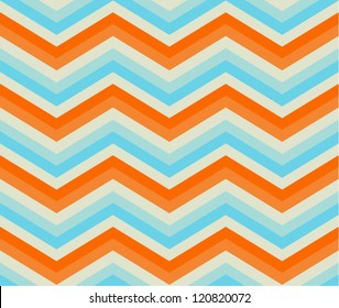 Zigzag seamless pattern. Colorful chevron ornament. Vector illustration