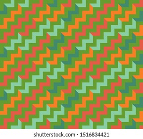 Zigzag seamless pattern. Geometric abstract polygonal mosaic. Decorative backdrop for wallpaper, pattern fills, web page background, surface textures.