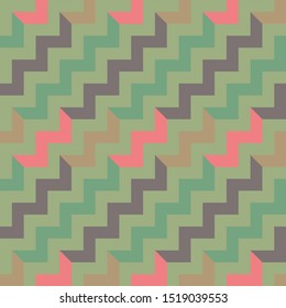 Zigzag seamless pattern. Geometric abstract polygonal mosaic. Decorative backdrop for wallpaper, pattern fills, web page background, surface textures.