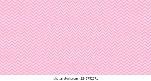 Zigzag seamless pattern. Geometric zigzag chevron lines texture. Seamless vector illustration. Gender reveal pink baby girl style ornament.