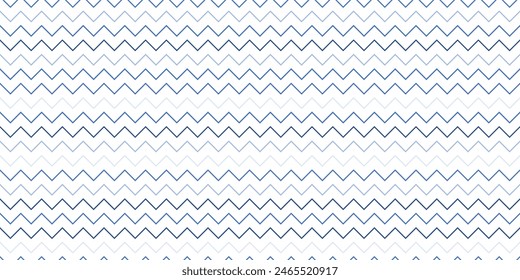 Zigzag seamless pattern. Geometric zigzag chevron lines texture. Seamless vector illustration. Blue ornament.