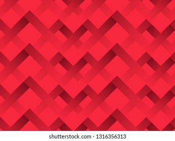 Zigzag seamless pattern with gradient red color. Abstract geometric background. Vector illustration
