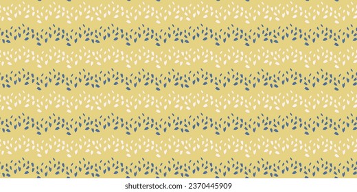 Zigzag seamless pattern. Zigzag with vector hand drawn dots. Random dots, snowflakes, circles, leaflets. Template design ornament for fabric, interior decor, textile, fabric, wallpaper, surface design