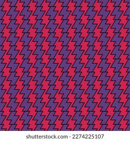 Zigzag seamless pattern Y2K style, Background repeating
