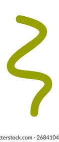 Linha de desenho verde em forma de ziguezague