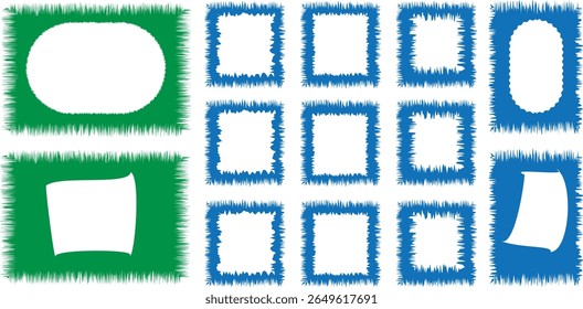 zigzag shapes for social.Set of coloring postage stamp . Ellipse, triangle ,love shape, rectangle template for mail, postcard, letter, note. Jagged wavy edge forms and Irregular postage
