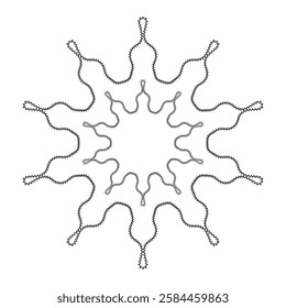 Zigzag star icon. Black geometric pattern. Dynamic radial lines. Bold vector design.