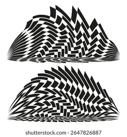 Zigzag stripe pattern. Chevron design elements. Angular wave texture. Vector geometric bands.