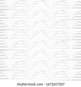 ZigZag Stripe. White abstract seamless geometric pattern background. Art style can be used in cover design, book design, poster, cd cover, flyer, website backgrounds. Vector illustration.
