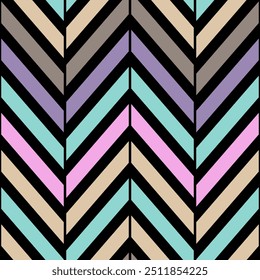 Zigzag Striped Classic Pattern Abstract