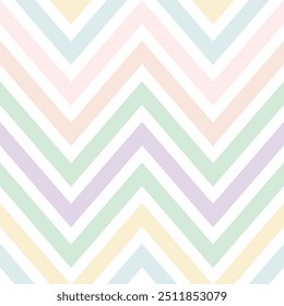 Zigzag Striped Classic Pattern Pastel Tones