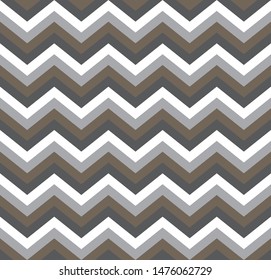 zigzag stripes in white, grey and brown