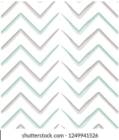 Zigzag Stripes. Zig zag lines seamless pattern. Baby boy print, background, texture. Vector repeating pattern. Geometric wallpaper.