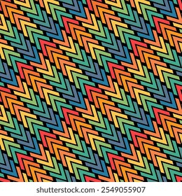 Zigzag textured background design. Simple chevron seamless pattern. Template for prints, wrapping paper, fabrics, covers, flyers,background, wallpaper, slides, presentations. Vector illustration.