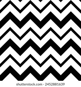 Zigzag thin bold pattern seamless. Vector illustration	