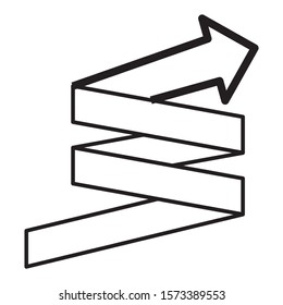 Zigzag Timeline For Business Growth vector icon design