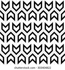 Zigzag trend seamless pattern - black arrow