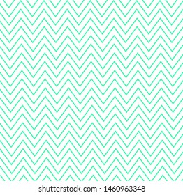 Zigzag vector design background green and white. Cute chevron pattern design.