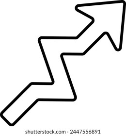 Icono de Vector en zigzag. Se puede utilizar para la impresión, aplicaciones móviles y de Web.