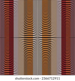 Zigzag and wave lines textured striped borders seamless pattern. Modern ornamental zig zag tapestry vector background. Halftone repeat grunge backdrop. Moire lines patterned stripes endless texture.