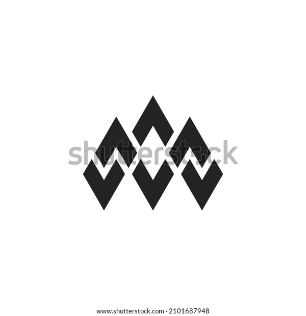 Zigzag Wave M Logo Template Vector, Perfect to\
use for any business and\
industry.