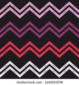 Zigzag y olas. Ornamento étnico boho. Patrón sin problemas. Motivo tribal. Ilustración vectorial para diseño web o impresión.