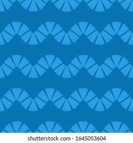 Zigzag y olas. Ornamento étnico boho. Patrón sin problemas. Motivo tribal. Ilustración vectorial para diseño web o impresión.