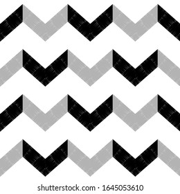 Zigzag y olas. Ornamento étnico boho. Patrón sin problemas. Motivo tribal. Ilustración vectorial para diseño web o impresión.