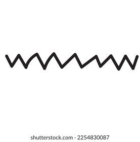Zig-zag, líneas onduladas, elementos de rayas geométricas, ilustración vectorial eps 10.