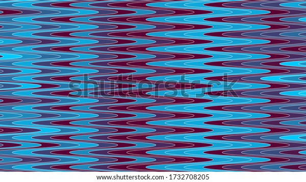 zigzag wavy stripes of blue and purple tones wall mural