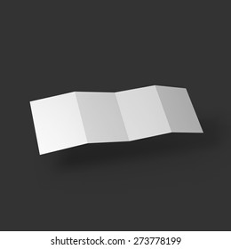 Zigzag White 4 Page Brochure Mockup Template. Presentation Of Your Branding And Identity Design. Vector Illustration EPS10.