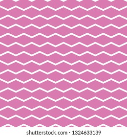 
Zigzag white wave texture on pink background. Element. Seamless pattern.Print on paper on fabric.Vector