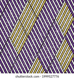 Segmentos amarillo y violeta zigzag. Ilustración vectorial sin inconvenientes, eps 10.