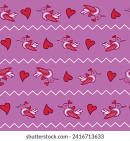 ZIGZAGS Y AVES Y CORAZONES MOTIVO DE MUTIUSO